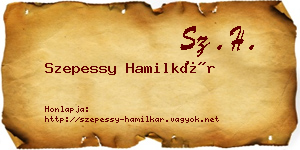 Szepessy Hamilkár névjegykártya